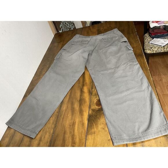 Duluth Trading Co Pants Men's Olive 34x30 Cargo Pocket Flex Fire Hose Workwear - Picture 2 of 10